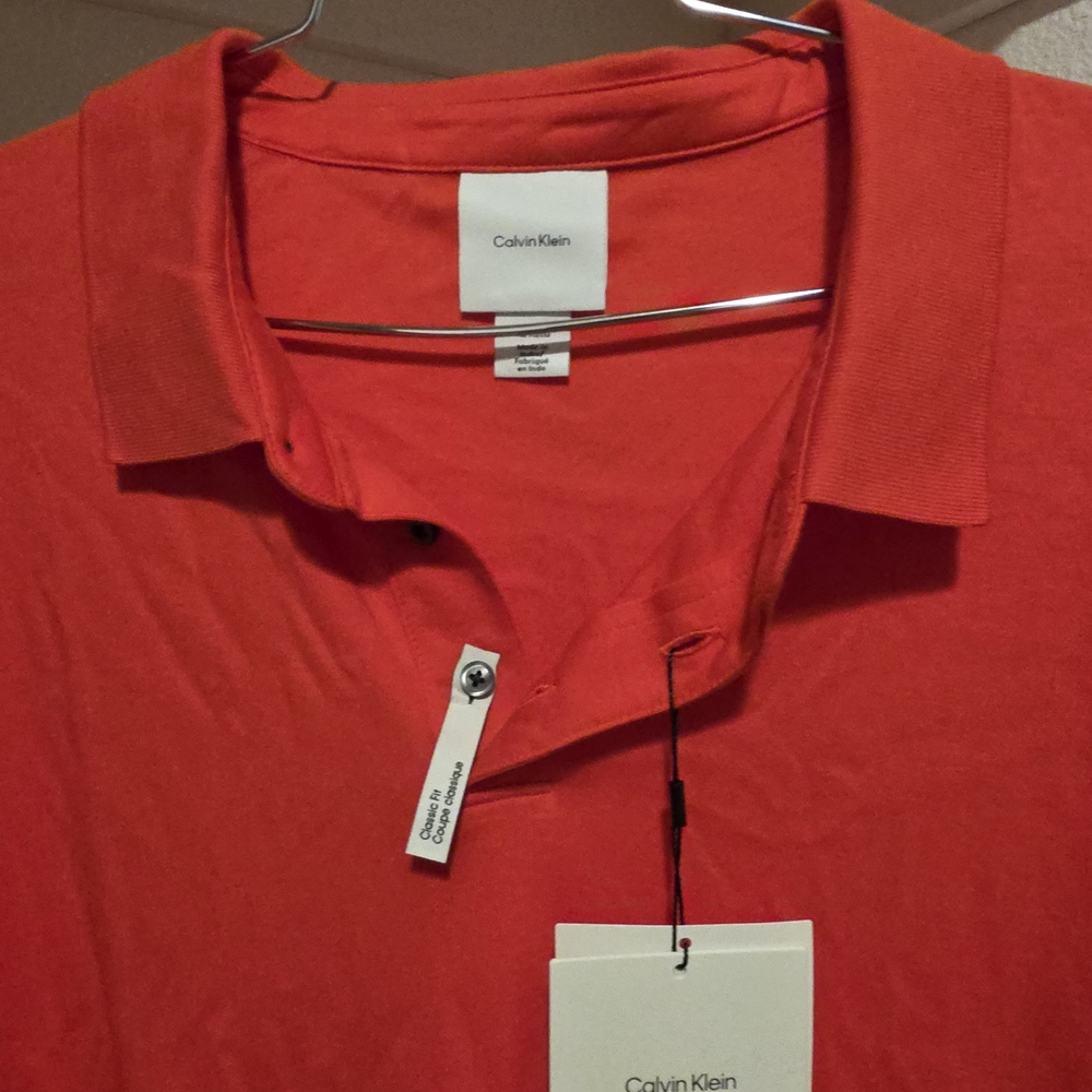 Calvin Klein Vibrant Red Polo Shirt